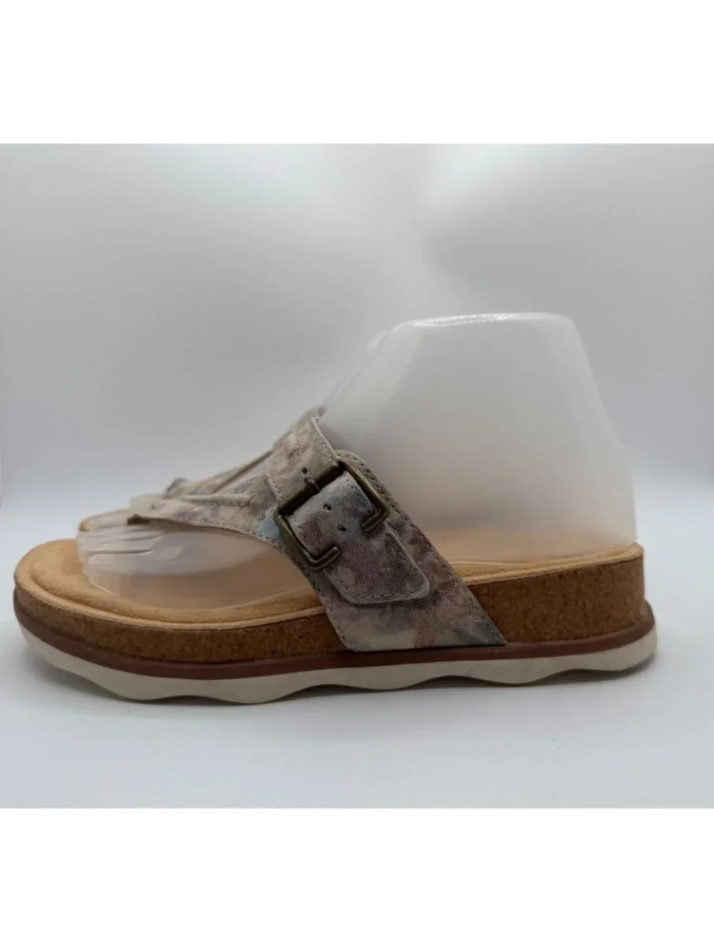 Clarks Brynn Madi Sandals Women Size 7M Sand Interest Leather Open Toe Shoes